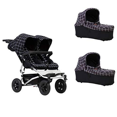 mountain buggy Tentoonstellingsstuk  Duet Buggy V3.2 als buggy met dubbele zitplaats + 2 babyschalen rooster