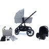 Pixini 3 in 1 Wandelwagen ALOHA, Trio, Kind, Autostoel, Accessoires (grijs/grijs)