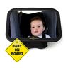 Royal Rascals Babyspiegel voor de Achterbank, Onbreekbare Babyspiegel voor in de Auto, Achteruitkijkspiegel voor babyautostoel om Achterstevoren Gerichte Baby's en Kinderen te Kunnen zien, Zwart