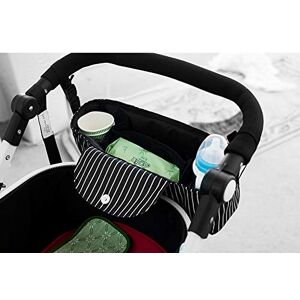 Monba Universele Baby Buggy Organisator Pram Buggy Kinderwagen Organisator Opbergtas, Lichtgewicht Cup Fles Eten Drankjes Luier Pushchair Bag voor Reizen of Uitstapjes Zwart