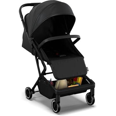 Babify Urban Ease Kinderwagen Geboorte tot 4 jaar (22 kg), Met één hand in te klappen, Verstelbare rugleuning & voetensteun, Uitneembare bekleding, Kap met venster, Compact, Zwart Babify Urban Ease Kinderwagen Geboorte tot 4 jaar (22 kg), Met één hand in te klappen, Verstelbare rugleuning & voetensteun, Uitneembare bekleding, Kap met venster, Compact, Zwart