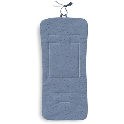 Interbaby matras, katoen, omkeerbaar, mousseline, stip, ster, petroleum Interbaby matras, katoen, omkeerbaar, mousseline, stip, ster, petroleum