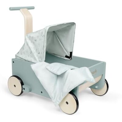 Hauck Learn to Walk Dolls 2-in-1 Houten Poppenwagen & Loopwagen vanaf 12 mnd, Inclusief Beddengoed, Met Verstelbare Rem, Gummige Houten Wielen, Verstelbare Duwbeugel & Omklapbare Kap Hauck Learn to Walk Dolls 2-in-1 Houten Poppenwagen & Loopwagen vanaf 12 mnd, Inclusief Beddengoed, Met Verstelbare Rem, Gummige Houten Wielen, Verstelbare Duwbeugel & Omklapbare Kap