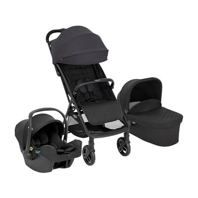 Graco MYAVO TRIO lichte kinderwagen met snelsluiting (0-22 kg), autostoeltje voor pasgeborenen (40 tot 75 cm), reiswieg (mx. 9 kg); houtskool Graco MYAVO TRIO lichte kinderwagen met snelsluiting (0-22 kg), autostoeltje voor pasgeborenen (40 tot 75 cm), reiswieg (mx. 9 kg); houtskool