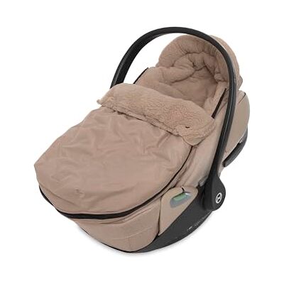 Jollein Voetenzak Embossed – Milky Coffee – voor babyzitje, kinderautostoel groep 0+ en kinderwagen – voor 3-punts en 5-punts gordel – reliëf design en fleecevoering Jollein Voetenzak Embossed – Milky Coffee – voor babyzitje, kinderautostoel groep 0+ en kinderwagen – voor 3-punts en 5-punts gordel – reliëf design en fleecevoering