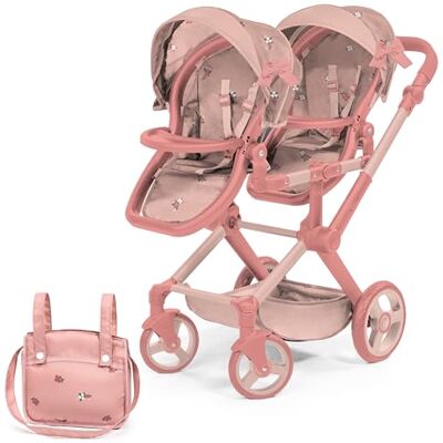 Bayer Design 26726AA Tweeling poppenwagen Twin Xeo, wandelwagen, verstelbare handgreep en stoelen in positie, hoek, zwenkbare voorwielen, tas Bayer Design 26726AA Tweeling poppenwagen Twin Xeo, wandelwagen, verstelbare handgreep en stoelen in positie, hoek, zwenkbare voorwielen, tas