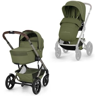 Cybex Gold Kinderwagen TALOS S LUX & Fold Cot Reiswieg, Moss Green Cybex Gold Kinderwagen TALOS S LUX & Fold Cot Reiswieg, Moss Green