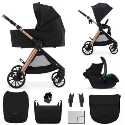 kk Kinderkraft Kinderkraft VESTO 3-in-1 combi-kinderwagen met reiswieg en autostoel MINK PRO 2, vanaf de geboorte tot 22 kg, omkeerbare sportstoel, reissysteem, ophanging, EVA-wielen, opvouwbaar, zwart kk Kinderkraft Kinderkraft VESTO 3-in-1 combi-kinderwagen met reiswieg en autostoel MINK PRO 2, vanaf de geboorte tot 22 kg, omkeerbare sportstoel, reissysteem, ophanging, EVA-wielen, opvouwbaar, zwart
