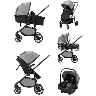 Bebeconfort Haze Trio Lux, 3 in 1 Kinderwagen Set Met Autostoeltje (i-Size), 0-4 jaar (max. 22 kg), 2-in-1-Zitting, Vlakke Ligstand, Compact Inklapbaar, Lichtgewicht Combi Wandelwagen, Tinted Grey Bebeconfort Haze Trio Lux, 3 in 1 Kinderwagen Set Met Autostoeltje (i-Size), 0-4 jaar (max. 22 kg), 2-in-1-Zitting, Vlakke Ligstand, Compact Inklapbaar, Lichtgewicht Combi Wandelwagen, Tinted Grey