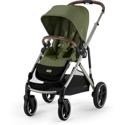 Cybex Kinderwagen Gold GAZELLE S, vanaf de geboorte tot ca. 4 jaar, max. 22 kg (enkele modus) / 2 x 22 kg (duo-modus), all-in-1-systeem met 20+ configuraties, mosgroen Cybex Kinderwagen Gold GAZELLE S, vanaf de geboorte tot ca. 4 jaar, max. 22 kg (enkele modus) / 2 x 22 kg (duo-modus), all-in-1-systeem met 20+ configuraties, mosgroen