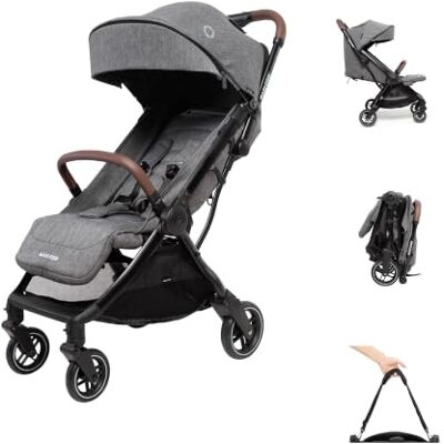 Maxi-Cosi Eva3 Compacte Wandelwagen, 0–22 kg, Select Grey Lichtgewicht Baby Wandelwagen (8.2kg), 0–4 Jaar, Vlakke Ligpositie, 3 Posities, Automatisch Opvouwen met 1 Hand, Draagriem Maxi-Cosi Eva3 Compacte Wandelwagen, 0–22 kg, Select Grey Lichtgewicht Baby Wandelwagen (8.2kg), 0–4 Jaar, Vlakke Ligpositie, 3 Posities, Automatisch Opvouwen met 1 Hand, Draagriem
