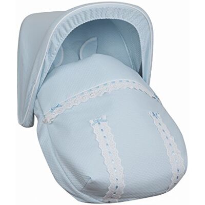 Babyline Universele babydrager, pique, hemelsblauw, hoogwaardig + gratis kap + gordel Babyline Universele babydrager, pique, hemelsblauw, hoogwaardig + gratis kap + gordel