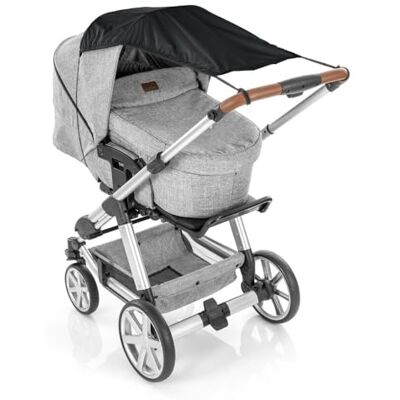 Reer ShineSafe Zonnezeil voor de kinderwagen, zonwering voor vele modellen, zwart Reer ShineSafe Zonnezeil voor de kinderwagen, zonwering voor vele modellen, zwart