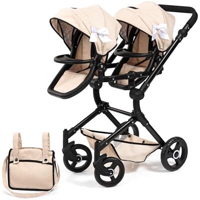 Bayer Design Twin Neo Tweeling poppenwagen, verstelbare en zwenkbaar duwstang Bayer Design Twin Neo Tweeling poppenwagen, verstelbare en zwenkbaar duwstang