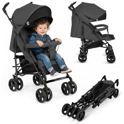 Lionelo Irma Kinderwagen 7 kg Lichtgewicht Reisbuggy (0-3 Jaar, 15 kg), Met Één Hand Inklapbaar, Verstelbare Rugleuning Tot Ligstand, XXL Zonnekap, 5-Puntsgordel, Muggennet & Accessoires, Grijs Lionelo Irma Kinderwagen 7 kg Lichtgewicht Reisbuggy (0-3 Jaar, 15 kg), Met Één Hand Inklapbaar, Verstelbare Rugleuning Tot Ligstand, XXL Zonnekap, 5-Puntsgordel, Muggennet & Accessoires, Grijs