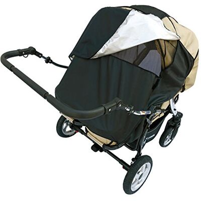 sunnybaby 11244 Hannah Duo zonnezeil voor tweelingwagen met raam en zijraam kleur: zwart sunnybaby 11244 Hannah Duo zonnezeil voor tweelingwagen met raam en zijraam kleur: zwart