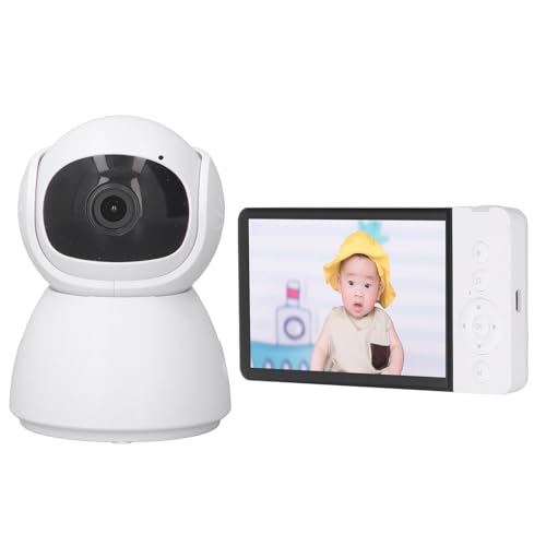 DAUZ Babyfoon, Nachtzicht 5,0 Inch LCD-scherm 100-240V Video-babyfoon ABS voor Hotel (EU-stekker)