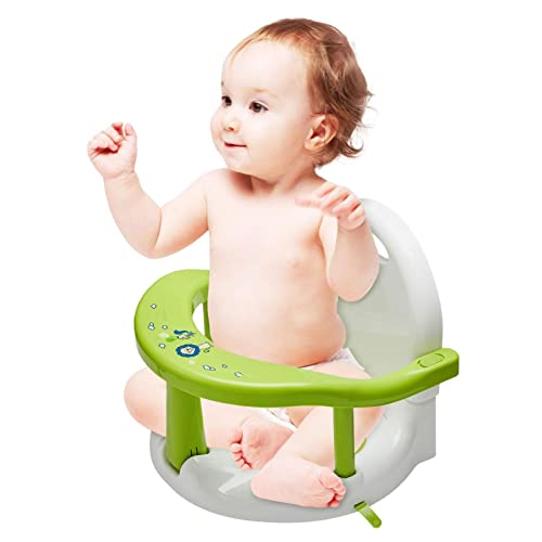 Virtcooy Babybadzitje,Antislip opvouwbaar babybadzitje   Babybadzitje met krachtige zuignappen, babybadstoel, babybadzitje, badstoel baby voor 6-18 maanden kinderen