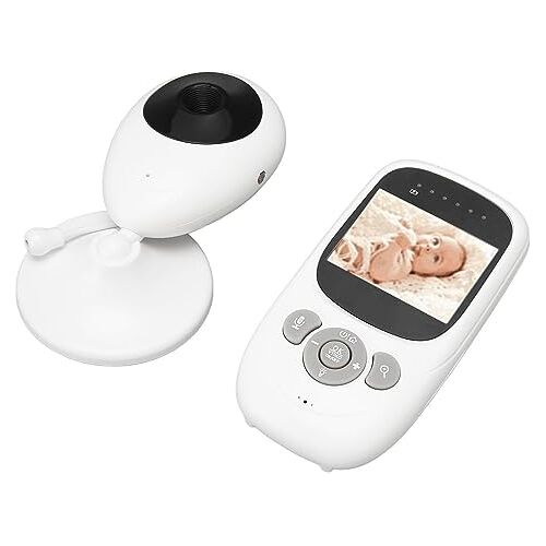 Huairdum Babyfoon Temperatuurbewaking Voeden Alarm 100 Tot 240 V 2,4 Inch LCD-scherm Babykamercamera voor Thuis (EU-stekker)