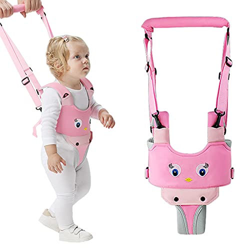 IULONEE Baby Wandelen Harnas Handvat Verstelbare Peuter Wandelen Assistent Kind Hand Held Opstaan en Wandelen Leren Helper Baby Wandelen Riem Teugels Kids Veiligheid Harnas 7-24 Maand (Roze)