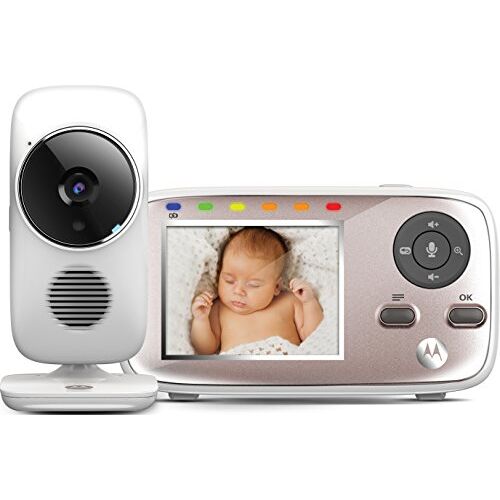 Motorola Baby MBP667 Connect, WLAN Video Babyfoon, Babybewakingscamera met 2,8 inch Kleurendisplay, 300 meter Bereik, Wit