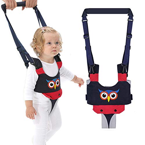 IULONEE Baby Wandelen Harnas Handvat Verstelbare Peuter Wandelen Assistent Kind Hand Held Opstaan en Wandelen Leren Helper Baby Wandelen Riem Teugels Kids Veiligheid Harnas 7-24 Maand (Blauw)