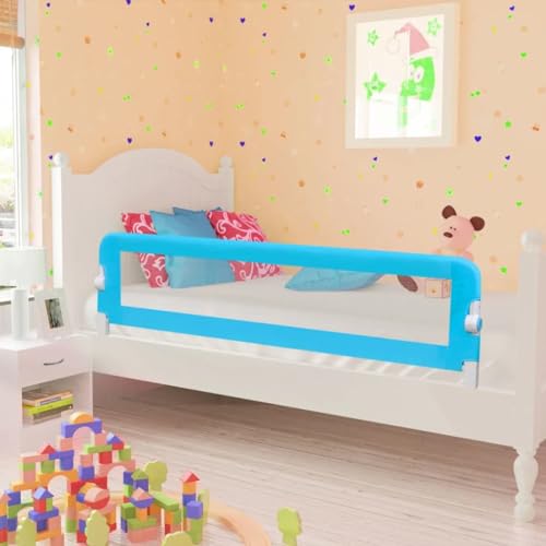 RAUGAJ Baby Veiligheid-Peuter Veiligheid Bed Rail 150 x 42 cm Blauw-Baby & Peuter