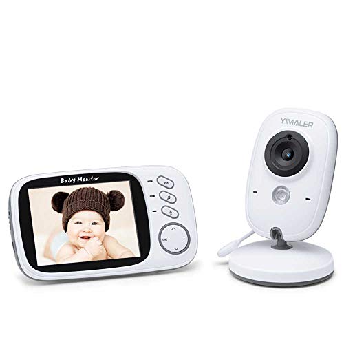 YIMALER Babyfoon met camera zonder straling – video babymonitor met 3,2 inch LCD