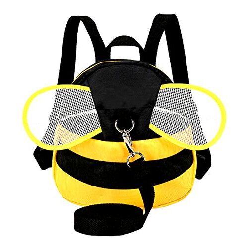 XIAOYU Bee met vleugels baby wandelen veiligheid harnas teugels peuter kind riem rugzak Kid voor 3-6 jaar oud Geel