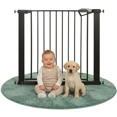 roba easySafe+ metalen veiligheidshekje voor deuren en trappen – Verstelbaar van 75–82 cm – Uitbreidbaar tot 110 cm – TÜV-gekeurd – Stopfunctie – Bevestiging zonder boren – Zwart roba easySafe+ metalen veiligheidshekje voor deuren en trappen – Verstelbaar van 75–82 cm – Uitbreidbaar tot 110 cm – TÜV-gekeurd – Stopfunctie – Bevestiging zonder boren – Zwart