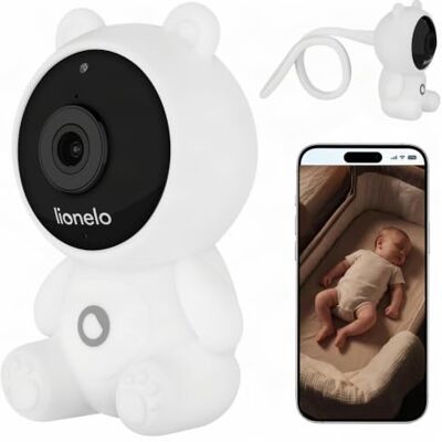 Lionelo Babyline Smart 2.0 WiFi Babyfoon met Camera, App en Full HD 1080P Bewegings- en Huildetectie, Meldingen in de App, Nachtzicht tot 10 m, 2-Weg Audio, Temperatuursensor en Slaapliedjes Lionelo Babyline Smart 2.0 WiFi Babyfoon met Camera, App en Full HD 1080P Bewegings- en Huildetectie, Meldingen in de App, Nachtzicht tot 10 m, 2-Weg Audio, Temperatuursensor en Slaapliedjes