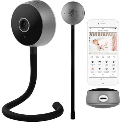 Lionelo Care Babyline Smart WiFi Babyfoon met Camera en App, Zwart Lionelo Care Babyline Smart WiFi Babyfoon met Camera en App, Zwart