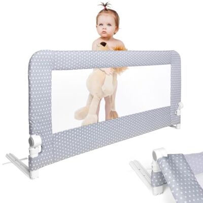 Interbaby Veiligheidshek voor kinderen, openklapbaar, 150 cm, bedhekje voor kinderen tussen 18 maanden en 5 jaar, eenvoudige installatie, veilig, compatibel met uittrekbare bedden, ster Interbaby Veiligheidshek voor kinderen, openklapbaar, 150 cm, bedhekje voor kinderen tussen 18 maanden en 5 jaar, eenvoudige installatie, veilig, compatibel met uittrekbare bedden, ster