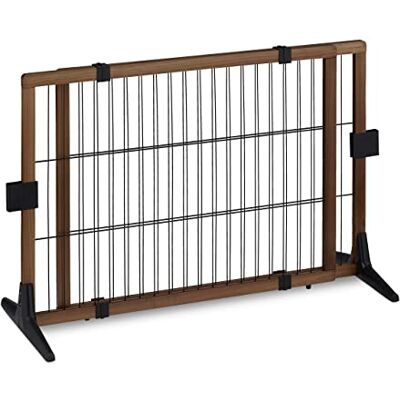 Relaxdays veiligheidshekje zonder boren, uitschuifbaar, voetjes, HxB: 71x107-172 cm, honden, traphekje, bruin Relaxdays veiligheidshekje zonder boren, uitschuifbaar, voetjes, HxB: 71x107-172 cm, honden, traphekje, bruin