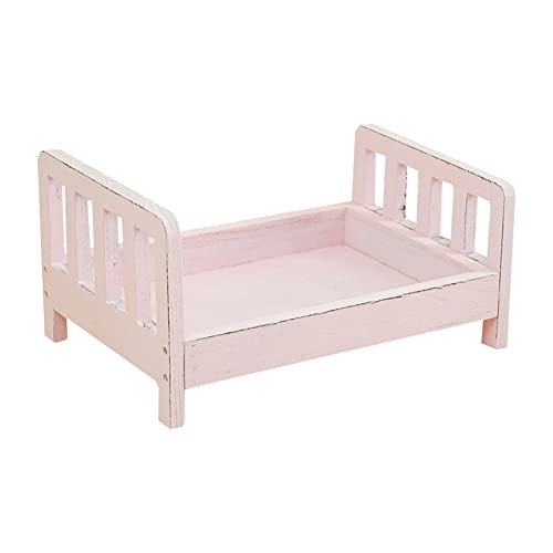 Raxove Baby Rekwisieten Bed, Pasgeboren Fotografie Rekwisieten, Wieg Baby Foto Klein Houten Bed, Poseren Baby Fotografie Rekwisieten Fotostudio Wieg Rekwisieten Voor Fotoshoot Poseren Bank, 0-2 Maanden Baby