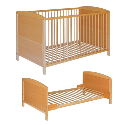 4myBaby Beste voor kinderen Kinderbedje 2 in 1 Patrick 70x140 cm Junior bedCHLDREN'S bed kinderbedje in twee kleuren (natuur)