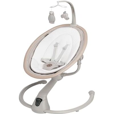 Maxi-Cosi Cassia Elektrische Babyswing, 0-6 Maanden, Max. 9 kg, Babywipstoel, 12 Melodieën, 360° Draaibaar Zitje, Automatische Bewegingsdetectie, 5 Snelheden, 2 Ligstanden, Classic Beige Maxi-Cosi Cassia Elektrische Babyswing, 0-6 Maanden, Max. 9 kg, Babywipstoel, 12 Melodieën, 360° Draaibaar Zitje, Automatische Bewegingsdetectie, 5 Snelheden, 2 Ligstanden, Classic Beige