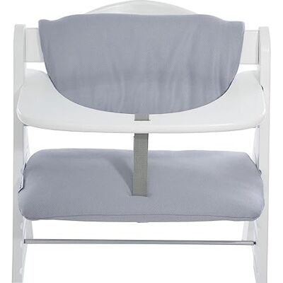 Hauck Alpha Highchair Pad Deluxe, stoelverkleiner voor houten kinderstoel Alpha+, gemakkelijk te bevestigen en schoon te maken, lichtgrijs Hauck Alpha Highchair Pad Deluxe, stoelverkleiner voor houten kinderstoel Alpha+, gemakkelijk te bevestigen en schoon te maken, lichtgrijs