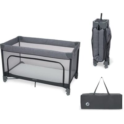 Maxi-Cosi Merlin, 2-in-1 Baby Reisbedje & Speelruimte, 0-4 jaar, Tot 18 kg, Campingbedje Baby, Opvouwbaar in 1 Seconde, 120x60 cm CloudCore Matras, Zijingang Venster, 4 Wielen, Elegance Graphite Maxi-Cosi Merlin, 2-in-1 Baby Reisbedje & Speelruimte, 0-4 jaar, Tot 18 kg, Campingbedje Baby, Opvouwbaar in 1 Seconde, 120x60 cm CloudCore Matras, Zijingang Venster, 4 Wielen, Elegance Graphite