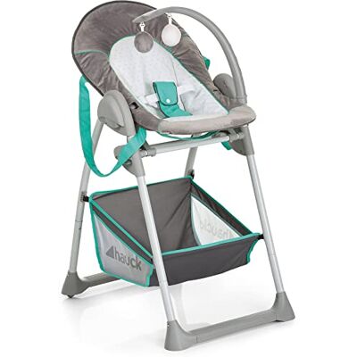 Hauck Sit'n Relax, 3-in-1 kinderstoel vanaf de geboorte, met babyzitje, in hoogte verstelbare meegroeistoel met speelboog, blad, wielen, inklapbare babystoel, 53 x 75 x 105 cm, Turkoois Hauck Sit'n Relax, 3-in-1 kinderstoel vanaf de geboorte, met babyzitje, in hoogte verstelbare meegroeistoel met speelboog, blad, wielen, inklapbare babystoel, 53 x 75 x 105 cm, Turkoois