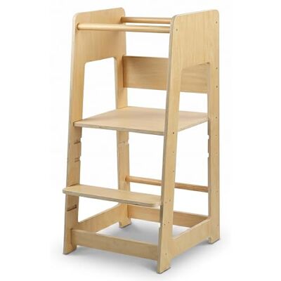 Relaxdays leertoren, hoogteverstelbaar, kantelbeveiliging, HxBxD 90 x 44 x 44, keukentoren, staansteun peuters, naturel Relaxdays leertoren, hoogteverstelbaar, kantelbeveiliging, HxBxD 90 x 44 x 44, keukentoren, staansteun peuters, naturel