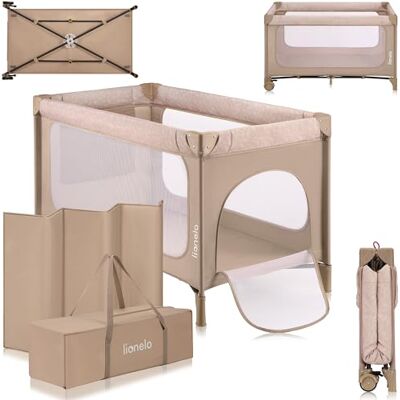Lionelo Jasmin Easy Fold 2in1 – Opvouwbaar Baby Bed, Campingbedje en Box voor Kinderen tot 15 kg, 0–36 Maanden, Snel Opvouwsysteem, 2 Hoogteniveaus, Wielen, Rits Zijwand, T25 Schuimmatras Lionelo Jasmin Easy Fold 2in1 – Opvouwbaar Baby Bed, Campingbedje en Box voor Kinderen tot 15 kg, 0–36 Maanden, Snel Opvouwsysteem, 2 Hoogteniveaus, Wielen, Rits Zijwand, T25 Schuimmatras
