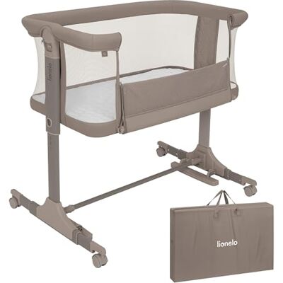 Lionelo Pari Co Sleeper Aanschuifbedje 3-in-1 – Babybedje & Wieg Naast Bed 6 Hoogtes Verstelbaar, Ademend Mesh, Kantelstand, Wielen met Rem, Incl. Matras en Transporttas, Vanaf Geboorte tot 9 kg Lionelo Pari Co Sleeper Aanschuifbedje 3-in-1 – Babybedje & Wieg Naast Bed 6 Hoogtes Verstelbaar, Ademend Mesh, Kantelstand, Wielen met Rem, Incl. Matras en Transporttas, Vanaf Geboorte tot 9 kg