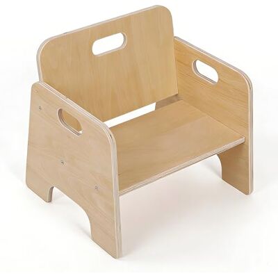 Relaxdays kinderstoel, peuter v.a. 1 jaar, Montessori & zelfstandigheid, HxBxD: 32 x 33 x 29 cm, krukje, hout, naturel Montessori houten kruk, naturel Relaxdays kinderstoel, peuter v.a. 1 jaar, Montessori & zelfstandigheid, HxBxD: 32 x 33 x 29 cm, krukje, hout, naturel Montessori houten kruk, naturel