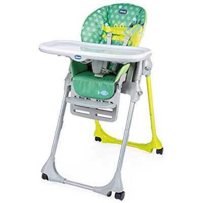 Chicco Eetstoel Polly Easy Van 6 Maanden tot 3 Jaar (15kg) Verstelbare Rugleuning Instelbare Hoogte Inklapbaar 4 Wielen Krokodil Chicco Eetstoel Polly Easy Van 6 Maanden tot 3 Jaar (15kg) Verstelbare Rugleuning Instelbare Hoogte Inklapbaar 4 Wielen Krokodil