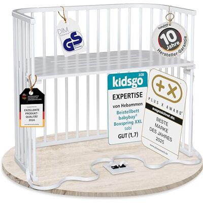 babybay Boxspring XXL Bijzetbed wit gelakt babybay Boxspring XXL Bijzetbed wit gelakt