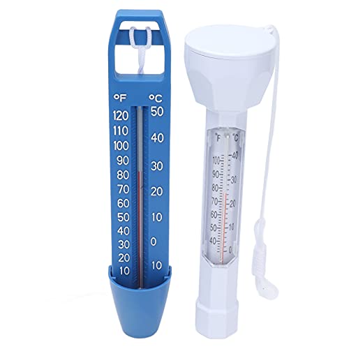 KAKAKE Vijverthermometer, waterdichte zwembadthermometer die licht in gewicht drijft voor zwembaden, sauna's voor spa's, warmwaterbronnen