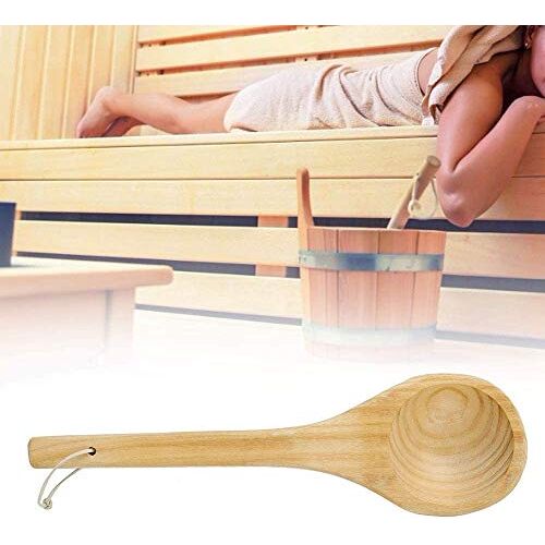 Wifehelper Handgemaakte Houten Badlepel Saunalepel Multifunctionele Water Dipper Lepel Sauna Accessoires voor Sauna SPA Keuken