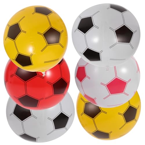 ERINGOGO 6 Stuks Amerikaans Voetbal Speelgoed Voetballen Voetbal Bal Cadeau Voetbal Opblaasbare Voetbal Stuiterende Kickballen Voetbal Sportballen Klap Voetbal Wit Strand Pvc Geschenk Kind