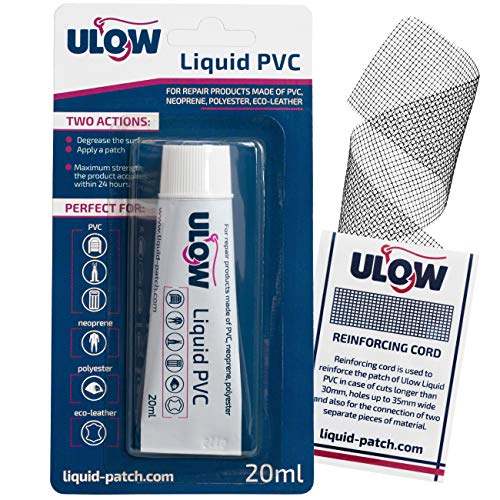 Ulow liquid pvc Ulow zwembadreparatieset, lijm voor het repareren van waterapparatuur en films (waterpolo, waterbed, peuterbad)